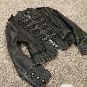 BLACK VEGAN LEATHER JACKET